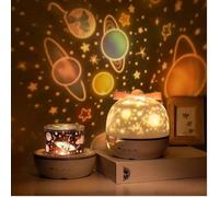 Starry Sky Projector Lamp, 360° Rotating, 6 Different Projection Films LED Night Light, USB Cable, Bedroom Decoration Star Light Projector for Birthdays, Partie,Christmas Gifts