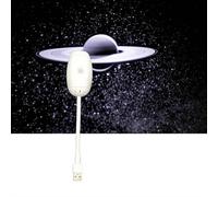 Starry Sky Projector Lamp - USB Night Light for Car & Bedroom, 3 Brightness Settings,Plug and Play (White) (White)
