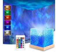 Starry Sky Projector, Ocean Lamp LED Northern Lights Polar Light Lamp, 3D Night Light with 16 RGB Colour Changing, Acrylic Wave Lamp with Remote Control for Bedroom, Room, Party, Gaming Bars