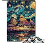 Starry Sky Pyramid Jigsaw Puzzles for Adults 1000 Piece, Pattern Assembly Deal As Gifts for The Whole Family Suitable for And 14 (26x38cm)