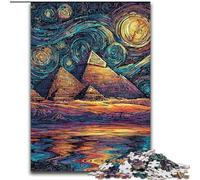 Starry Sky Pyramid Puzzles for Adults Teens 1000 Pieces, Family Activity Fun at Home Activities, Birthday Present,Travel Gifts (26x38cm)