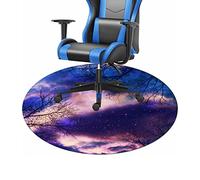 Starry Sky Round Office Chair Mat - 140cm Carpet Protector for Gaming & Hard Floors, Stylish Decor for Home & Office, Durable & Anti-Slip Design (B 140cm)