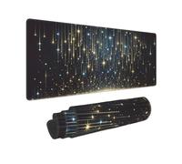 Starry Sky Shining Stars XXL Gaming Mouse Pad 31.5 X 12 in, Extended Large Desk Mat for Keyboard and Mouse, Non-Slip Rubber Base, Waterproof Stitched Edges Mousepad for Computer, Office & Gaming