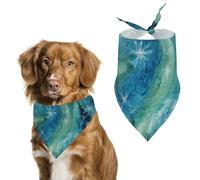 Starry Sky Snowflakes Borealis Snowy Dog Bandana Pet Scarf for Small Medium Large Dogs Triangle Bibs Photo Prop Gift