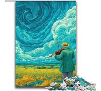 Starry Sky Sunflower Field Jigsaw Puzzles for Teenagers 2000 Jigsaws, Brain Intelligence Challenge Addictive Toys Birthday Gifts for Age 14+ (70x100cm)