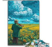 Starry Sky Sunflower Field Jigsaws 2000 Pieces for Adults, Family Fun Games Fun at Home Activities, Birthday Present, Travel Gifts (70x100cm)