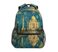 Starry Sky Taj Mahal Kids Backpack for Boys Girls Student Big Backpacks for Elementary School Shoulder Bag Bookbag