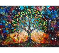 Starry Sky Tree Jigsaw Puzzles for Adults 150 Pieces Educational Toys Challenging Game 150 Piece Puzzles for Adults for The Whole for Women Gifts for Men