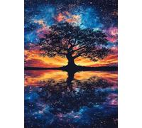 Starry Sky Tree of Life 1500 Piece Jigsaw Puzzle for Adults, Creativity, Challenging and Difficult Puzzle, Brain Teaser Puzzles for Adults 1500 Pieces for The Whole for Women, Men