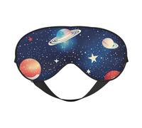 Starry Sky Universe Space Print Eye Mask,Soft Blackout Blindfold Eye Cover for Women Men Full Night's Sleep,Travel