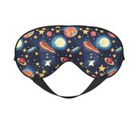 Starry Sky Universe Space Print Functionality Cozy Eye Mask Adjustable Strap Nap Night Travel Camping Yoga Relax