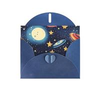 Starry Sky Universe Space Print Greeting card Blank card with envelope,Unique Designs for Festivals Invitations