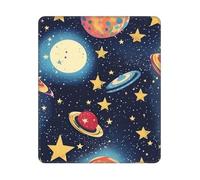 Starry Sky Universe Space Print Rectangle Mouse Pad, Non-Slip Rubber Base Mouse Pad, 12 X 10 In