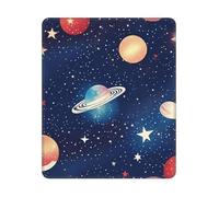 Starry Sky Universe Space Print Rectangle Mouse Pad, Non-Slip Rubber Base Mouse Pad, 12 X 10 In