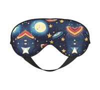 Starry Sky Universe Space Print Versatile Rest Helper, Soft Sleep Eye Mask Double Sided for Yoga, Camping, Soft Sleep Eye Mask