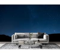 Starry Sky Wallpaper Mountains & Rivers Photo Wallpaper Non-Woven Wall Mural Covering for Bedroom Living Room Hallway TV Background Wall Decor 430cm x 300cm (WxH) Blue Aa114