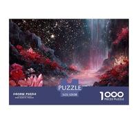 Starry Sky Waterfall 1000 Piece Jigsaw Puzzle Paper for Adults Fantasy Rocks Jigsaw Puzzle Game Relaxing Home Gift 52x38cm/1000pcs