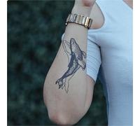 Starry Sky, Whale Herbal Juice Tattoo Stickers For Women And Men, Waterproof, Non Reflective Semi Permanent Stickers, Fake Tattoos