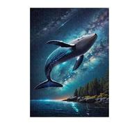 Starry Sky Whale Jigsaw Puzzles for Adults 500, Fun Challenging Educational Games, Difficult Jigsaw Puzzles for Adults, Puzzle 500 Pieces