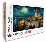 Starry Sky Wooden Jigsaw Puzzles 30x20in, Night View Jigsaw Puzzles 1000 Pieces for Adults with Box, Back Lettering Easy to Distinguish, Educational Challenging Game, Summer Decor, Gifts, 3-2129
