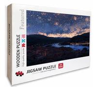 Starry Sky Wooden Jigsaw Puzzles 48x32in, Night View Jigsaw Puzzles 3000 Pieces for Adults with Box, Back Lettering Easy to Distinguish, Educational Challenging Game, Summer Decor, Gifts, 6-7058