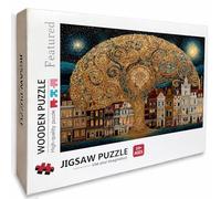 Starry Sky Wooden Jigsaw Puzzles 61x41in, House Jigsaw Puzzles 5000 Pieces for Adults with Box, Educational Challenging Game, Back Lettering Easy to Distinguish, Summer Gifts, Beautiful Decor, 2-7125