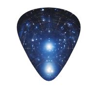 starry skyGuitar Picks, 12-Piece Pattern Set, Three Different Thicknesses for Acoustic Electric Guitar and Other Instruments