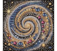 Starry Special Shaped 5D Partial Drill Diamond Painting Kit 30x30cm (11.81x11.81 inches) DIY Rhinestone Art for Adults Beginners Home Wall Decor