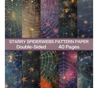 Starry Spiderwebs Scrapbook Paper 40 Pages 20 Sheets: Double Sided Pattern Paper for Scrapbooking, Card Making, Origami, DIY and More