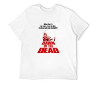STARRY STAR Men's Dawn of The Dead V26 Green Grey Red Horror Movie Romero T-Shirts White 3XL