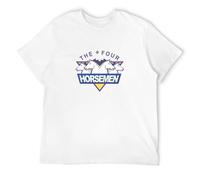 STARRY STAR Men's Four Horsemen Retro RIC Flair Graphic Top Printed Tee Shirt Sblackxxl T-Shirts White 3XL