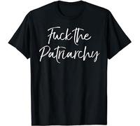 STARRY STAR Men's Funny Feminist Quote Cute Feminism Gift Fuch The Patriarchy T-Shirts Black M