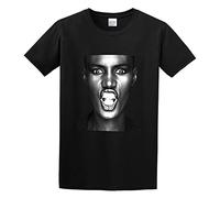 STARRY STAR Men's Grace Jones York City Legend - Disco Conan Boomerang Island Life T-Shirts Black L