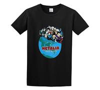 STARRY STAR Men's Hetalia World Series: Crew T-Shirts Black 3XL