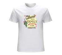 STARRY STAR Men's Ohana Means Family Means No One Gets Left Behind Or Forgotten T-Shirts White S