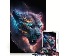 Starry Stealth Panther 1000 Piece Jigsaw Puzzles for Adults Sharp Logic Toy Home Leisure Tight Cut Heartfelt Gift 38x52cm