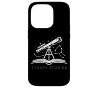 STARRY STORIES Telescope Book Astronomy Celestial Reading Case for iPhone 14 Pro