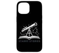 STARRY STORIES Telescope Book Astronomy Celestial Reading Case for iPhone 15