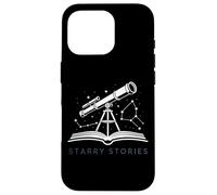 STARRY STORIES Telescope Book Astronomy Celestial Reading Case for iPhone 16 Pro