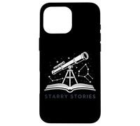 STARRY STORIES Telescope Book Astronomy Celestial Reading Case for iPhone 16 Pro Max