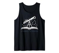 Starry Stories Telescope Book Astronomy Celestial Reading Tank Top