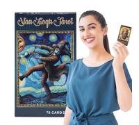 Starry Tarot Deck - Space Fortune Cards, Divination Game with Celestial Design, Oracle Set with Illustrated Guidebook, Entertainment Cards Kit, Witch Tool for Friends Gathering Party Fate Reading