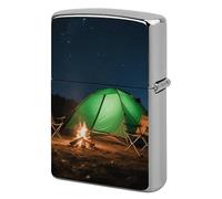 Starry Tent Lighter Case Metal Double-Sided Lighter Cover Pocket Lighters Sleeve Windproof Lighters Accessories for Men Women