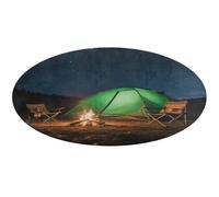 Starry Tent Round Area Rug Non Slip Backing Doormat Water Absorbent Plush Throw Low-Pile Non-Slip Floor Mat Carpet for Living Room Bedroom Entryway Nursery Room 60 * 60cm