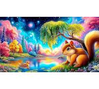 Starry-Town 1000 Pieces Jigsaw Puzzle Old Kids Birthday Presents Challenging Puzzle Games 38x52cm/1000pcs