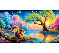 Starry-Town Puzzle Game 1000 Piece Recycled Paper Impossible Hard Difficult Challenging for The Whole for Women, Gifts for Men 38x52cm/1000pcs