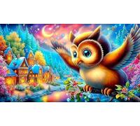 Starry-Town Recycled Paper Jigsaw Puzzle 1000 Pieces Great Gift Idea Educational Games for The Whole for Women, Gifts for Men 70x50cm/1000pcs