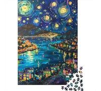 Starry Town1000 Piece Premium Cardboard Jigsaw Puzzle Multi Pack Adults Kids Family Game Concentration Training After School Activity 38x26cm/1000pcs
