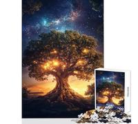 Starry Tree of Light 1000 Piece Jigsaw Puzzles Strengthen Cognitive Ability And Skill Soothing Serene Leisure Play (38x52cm)