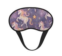 Starry Unicorn Composite Cloth Black Edge Eye Mask Men and Women with Elastic Band